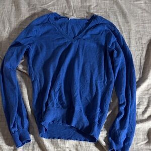 Elegant Royal Blue Long Sleeve Top